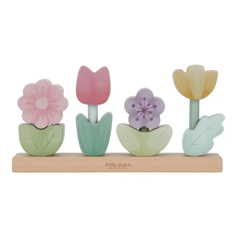 Preisknaller Little Dutch Stapelspielzeug, Stapelspiel - Fairy Garden, Stapelblumen