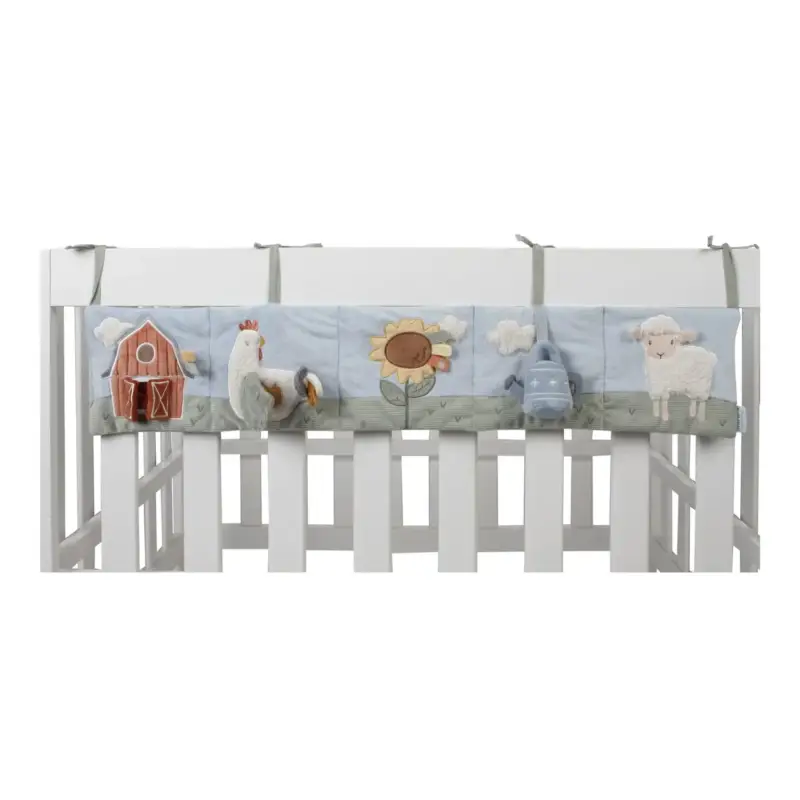 Little Dutch Stoffbuch mit Aktivitäten für Laufgitter, Spielzeug zum Aufhängen - Little Farm, mit Rassel, Spiegel & Knister-Effekten Echt