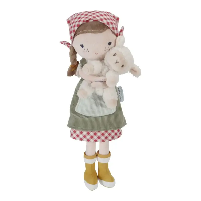 Little Dutch Stoffpuppe, Kuschelpuppe - Farmer Rosa mit Schaf, 35cm Finale Aktion