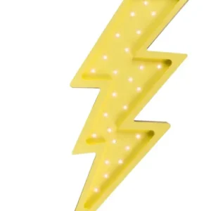 Meistverkauft Little Lights Nachtlicht Kinder, Nachtlampe Blitz - 100% Kiefernholz natur, Farbe: gelb