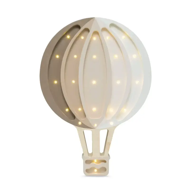 Solange Der Vorrat Reicht Little Lights Nachtlicht Kinder, Nachtlampe Heißluftballon - 100% Kiefernholz natur, Farbe: Cappuccino Regenbogen