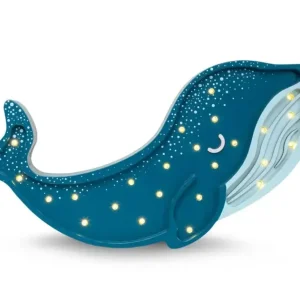 Bestseller Little Lights Nachtlicht Kinder, Nachtlampe Walfisch - 100% Kiefernholz natur, Farbe: Galaxie-Krickente