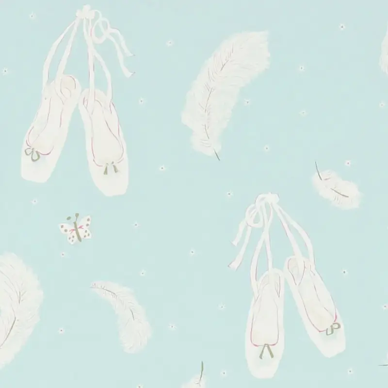 Little Sanderson Abracazoo Motivstoff Ballettschuhe hellblau aqua Finale Aktion