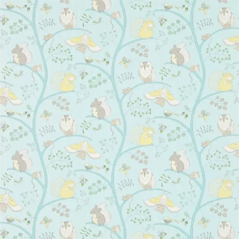 Little Sanderson Abracazoo Motivstoff Baumtiere hellblau Rabatt