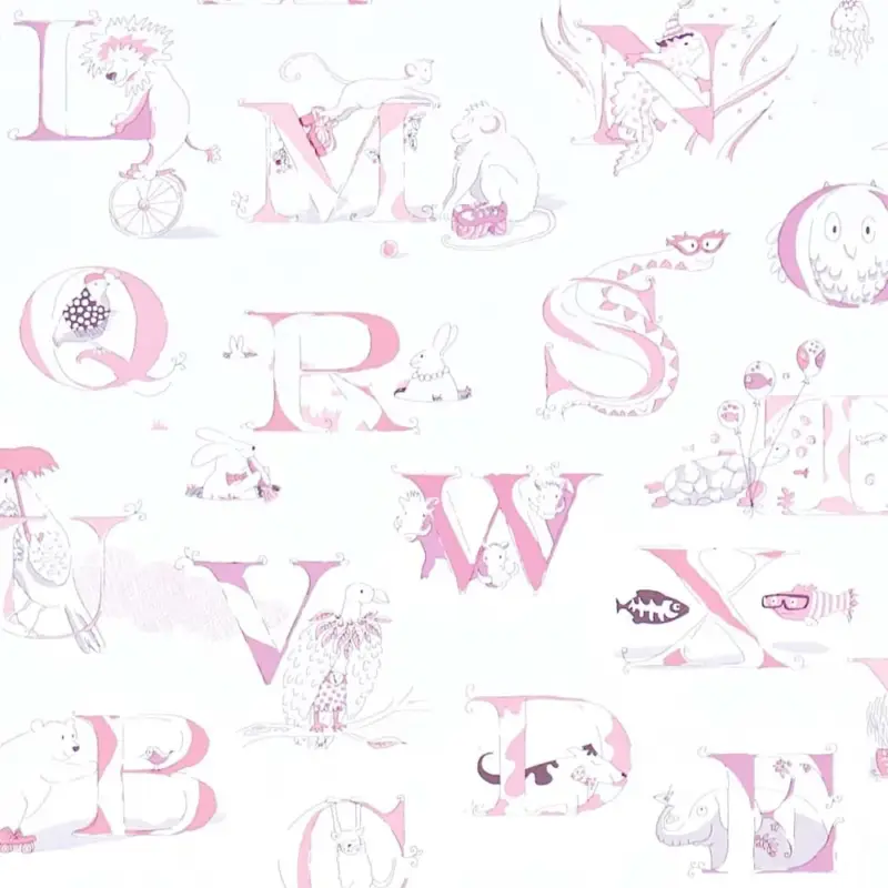 Jetzt Kaufen Little Sanderson Abracazoo Tapete Alphabet creme rosa