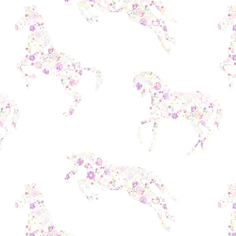 Top-Seller Little Sanderson Abracazoo Tapete Blumen Pferde creme lavendel