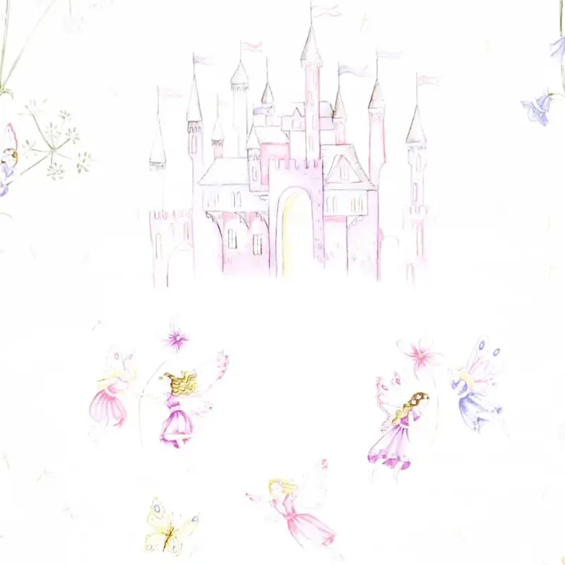 Aktuell Little Sanderson Abracazoo Tapete Märchenschloss creme lila pink