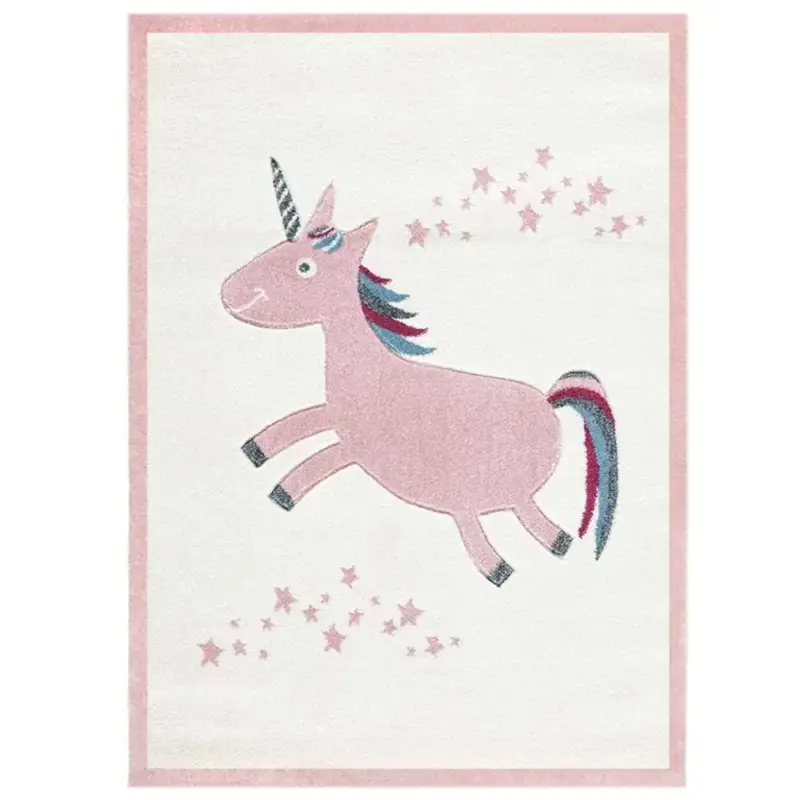 Livone Kinderteppich Einhorn rosa creme, Größe: 120 x 180 cm Top-Preis