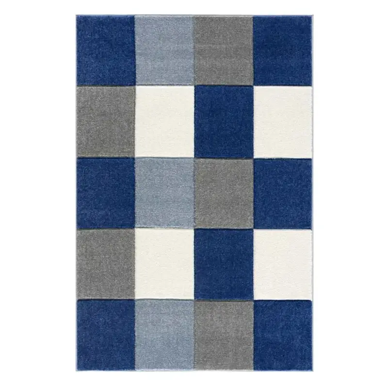 Livone Kinderteppich Patchwork blau, Teppichgrösse: 120 x 180 cm Mega-Angebot
