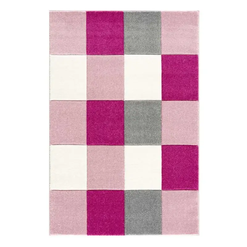 Livone Kinderteppich Patchwork rosa, Teppichgrösse: 160 x 230 cm Sichere Zahlung