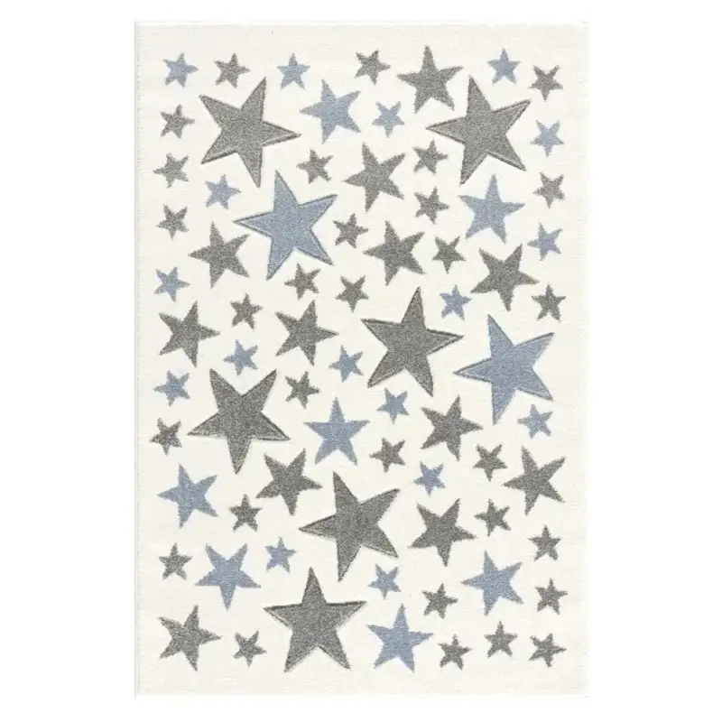 Begrenztes Angebot Livone Kinderteppich Stella Sterne blau grau, Teppichgrösse: 160 x 230 cm