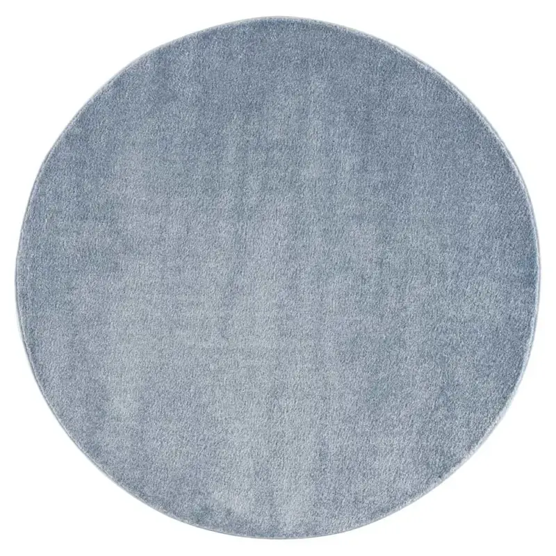 Bestpreis Livone Teppich rund uni blau