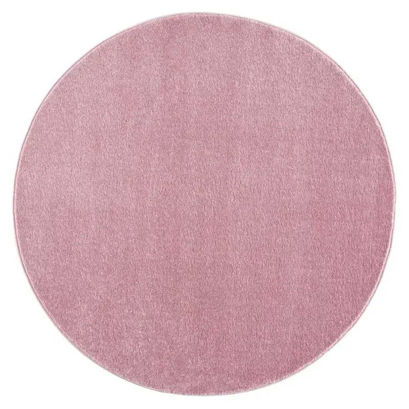 Livone Teppich rund uni rosa Günstig