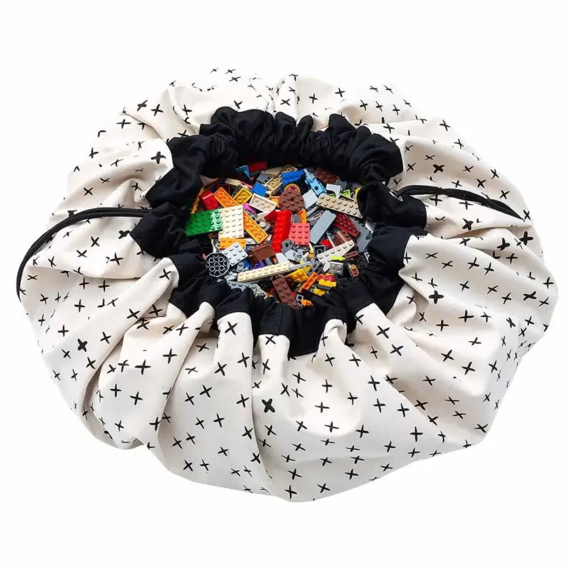 Play&Go Spielzeugsack, Spielzeugkorb, Spielzeug aufbewahrungstasche, Farbe: Kreuze Begrenztes Angebot