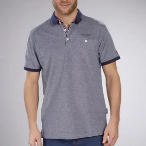 Poloshirt aus Pique, Farbe marine-meliert, Gr.L Angebot