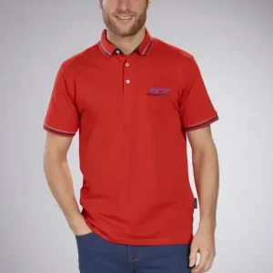 Poloshirt aus Pique, Farbe rot, Gr.L Begrenztes Angebot