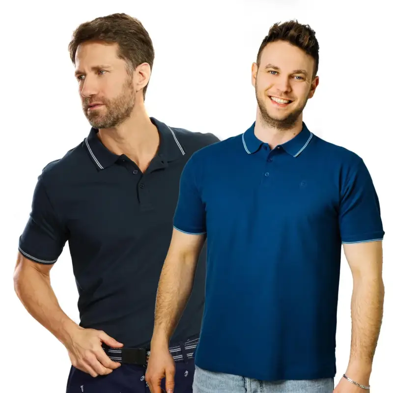 Angebot Poloshirt geknöpft, Farbe indigo, Gr.M