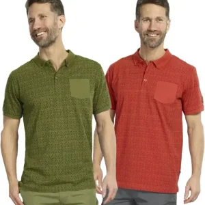 Poloshirt gemustert, Farbe rot, Gr.M Heißes Angebot