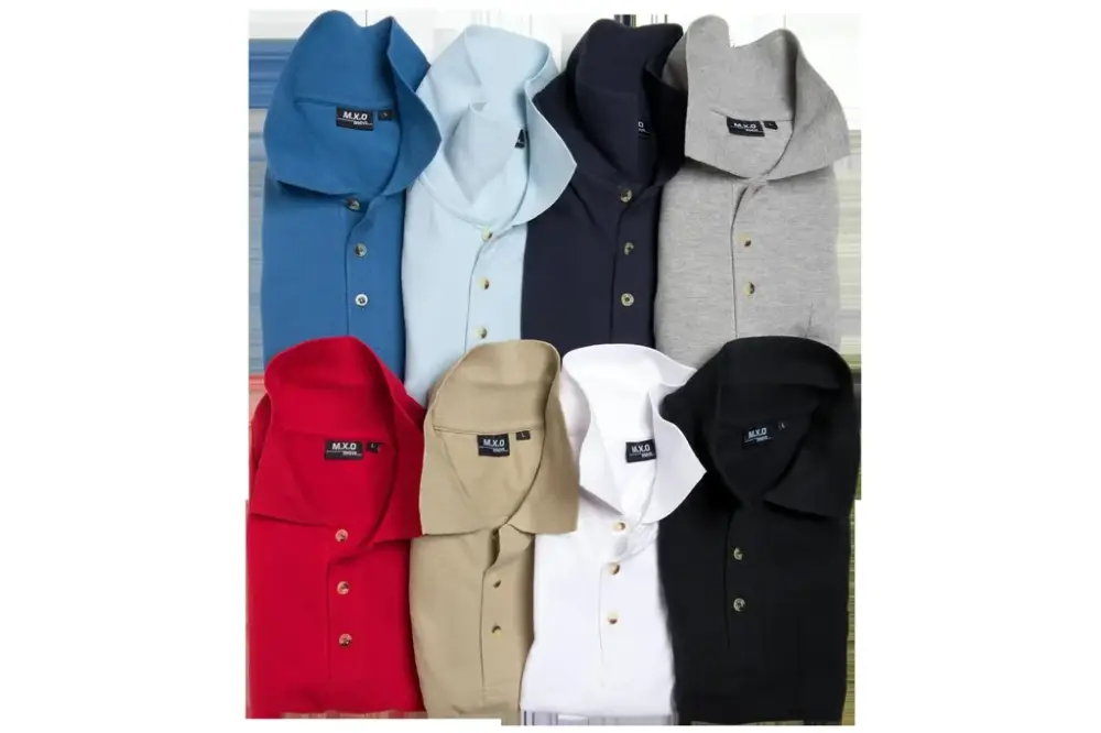 Billig Poloshirt mit Knopfleiste und Brusttasche, Farbe silbergrau, Gr.L