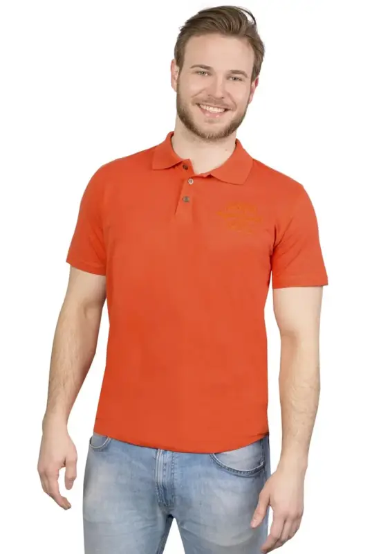 Poloshirt mit Knopfleiste, Farbe terra, Gr. M Online Kaufen