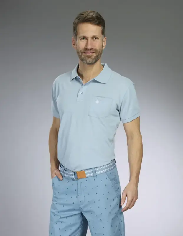 Finale Aktion Poloshirt, Farbe hellblau, Gr.3XL