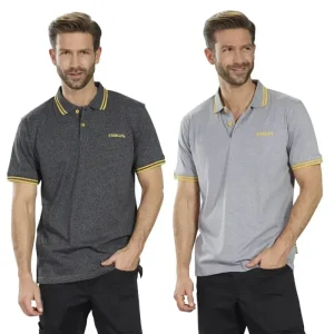 Poloshirt, Farbe silber/melange, Gr.M Schneller Versand