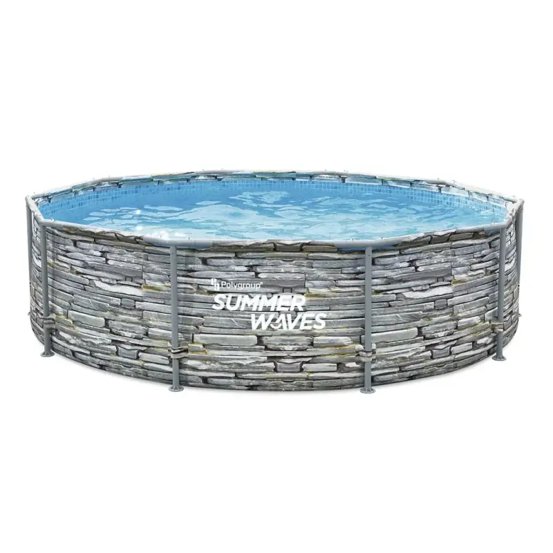 Pool „Summer Waves Pool“, Steingrau, Ø 305 x 76 cm Preis Gesenkt