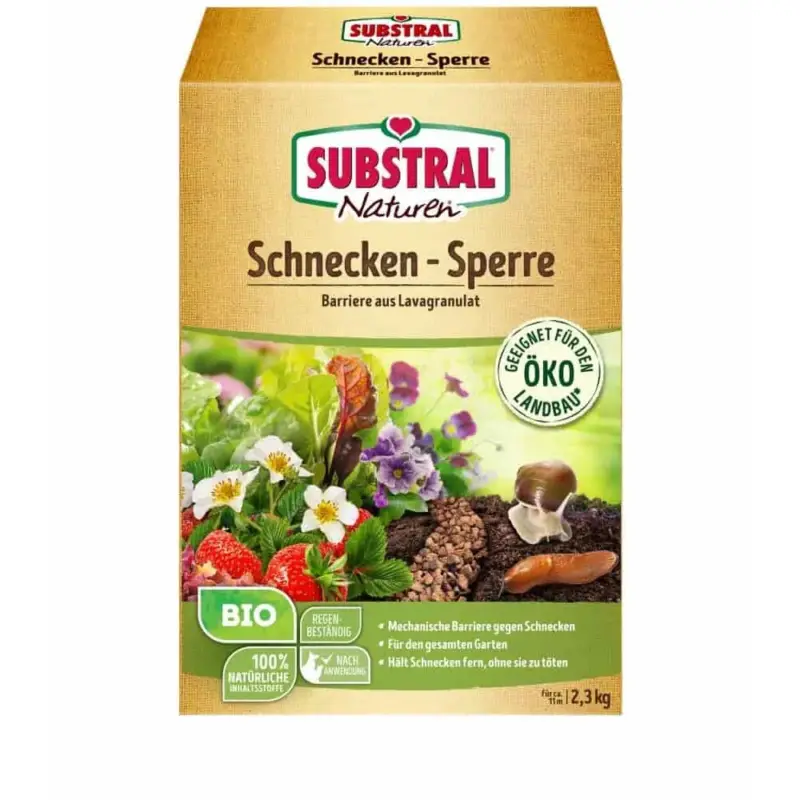 Letzte Chance Schneckensperre 2,3 kg, Bio Schneckenabwehr, Lavagranulat