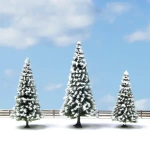 Schneetannen, 3 Stück, ca. 8 - 12 cm hoch Schnäppchen