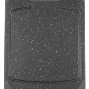 Schneidebrett mit Saftrinne, in Granitoptik, Schwarz, 250 x 140 mm Saisonangebot