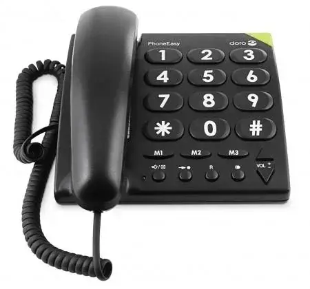 Mega-Angebot Schnurgebundenes Großtastentelefon PhoneEasy 311c schwarz mit optischer Anrufsignalisierung