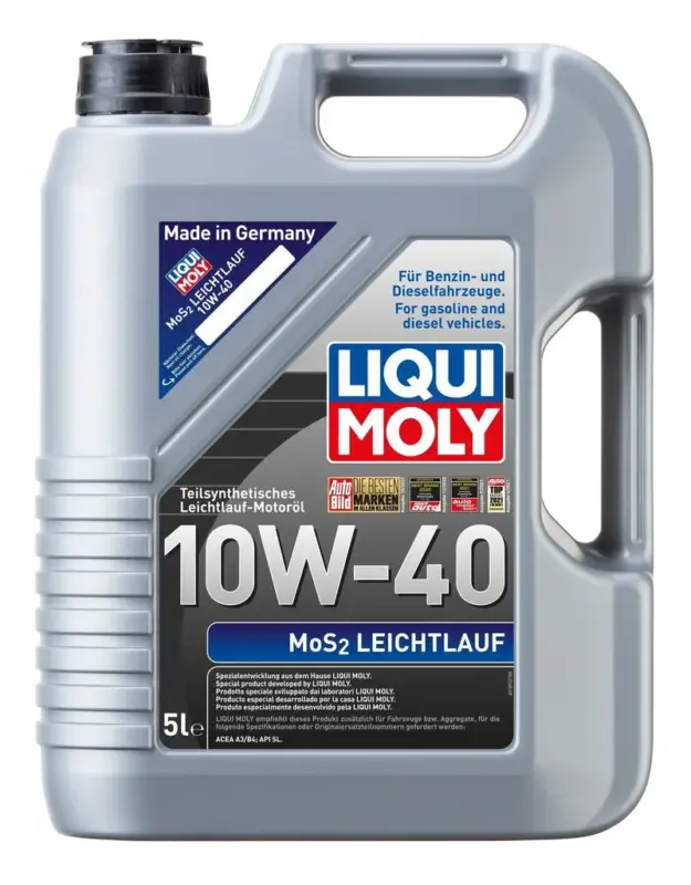 Direkt Vom Hersteller Teilsynthetisches Leichtlaufmotorenöl MoS2 Leichtlauf 10W-40, 5 Liter