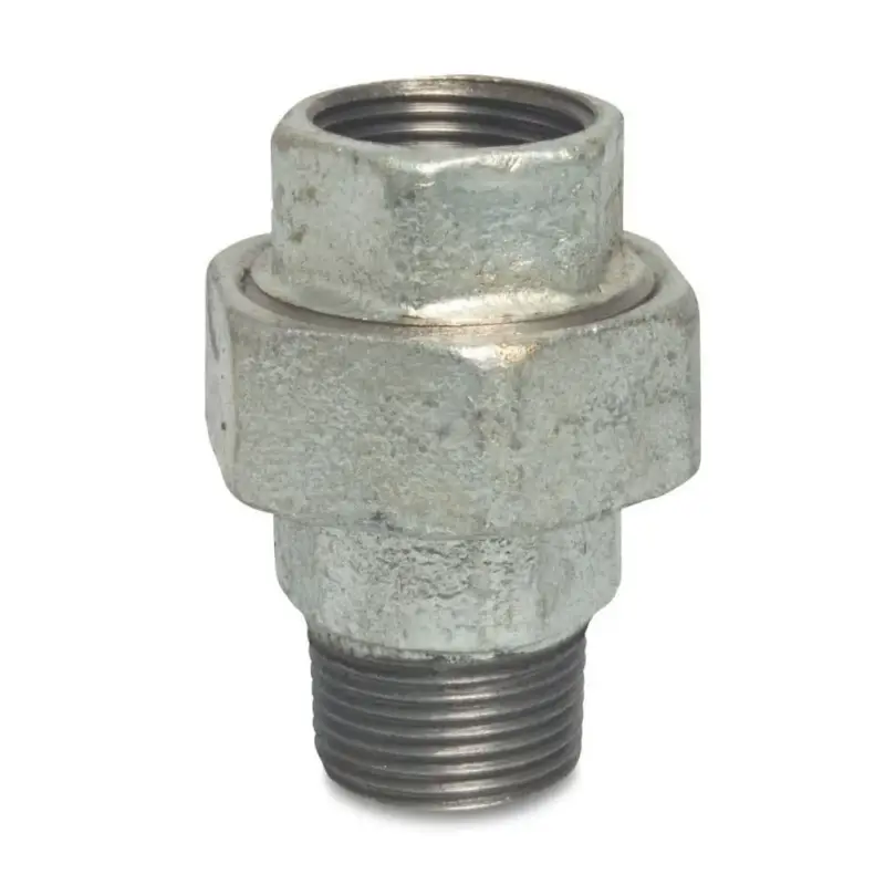 Tempergussfitting, Gewindefitting, Verschraubung Temperguss, 1 1/2 Zoll IG x AG Mega-Angebot