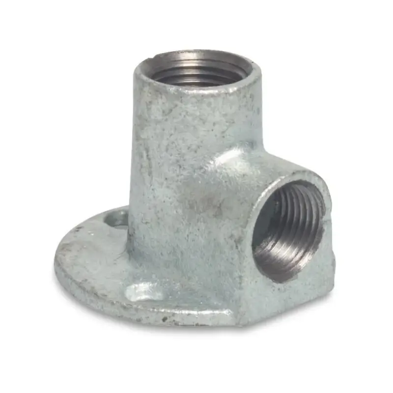 Neue Ware Tempergussfitting, Gewindefitting, Wandscheibe 90°, 1/2" IG x 1/2" IG