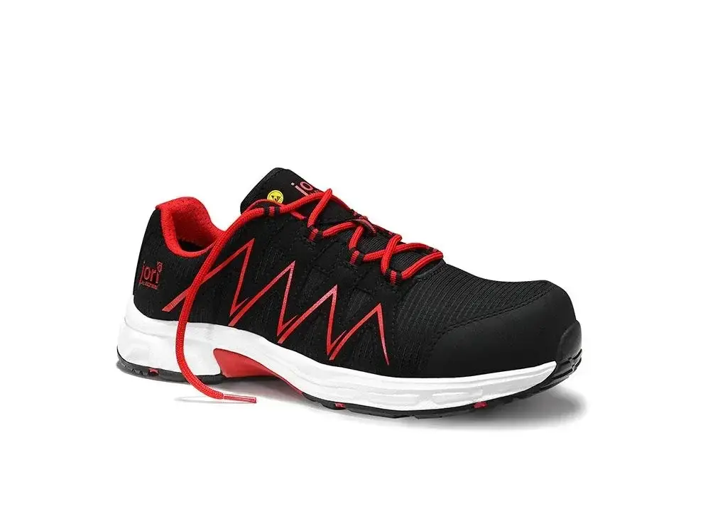 jo_SPEEDY black-red Low ESD S3 Sicherheitshalbschuh Gr. 42 Preisreduziert