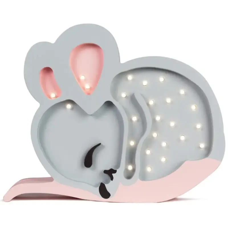 Must-Have little lights Led Deko Kinderlampe Maus grau