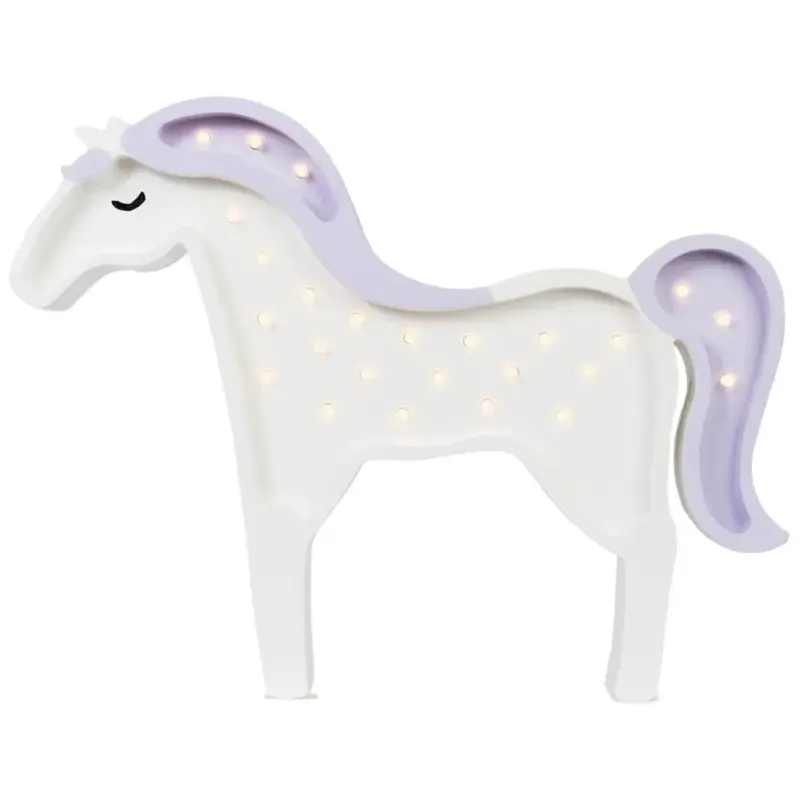 Zertifiziert little lights Led Deko Kinderlampe Pferd lila