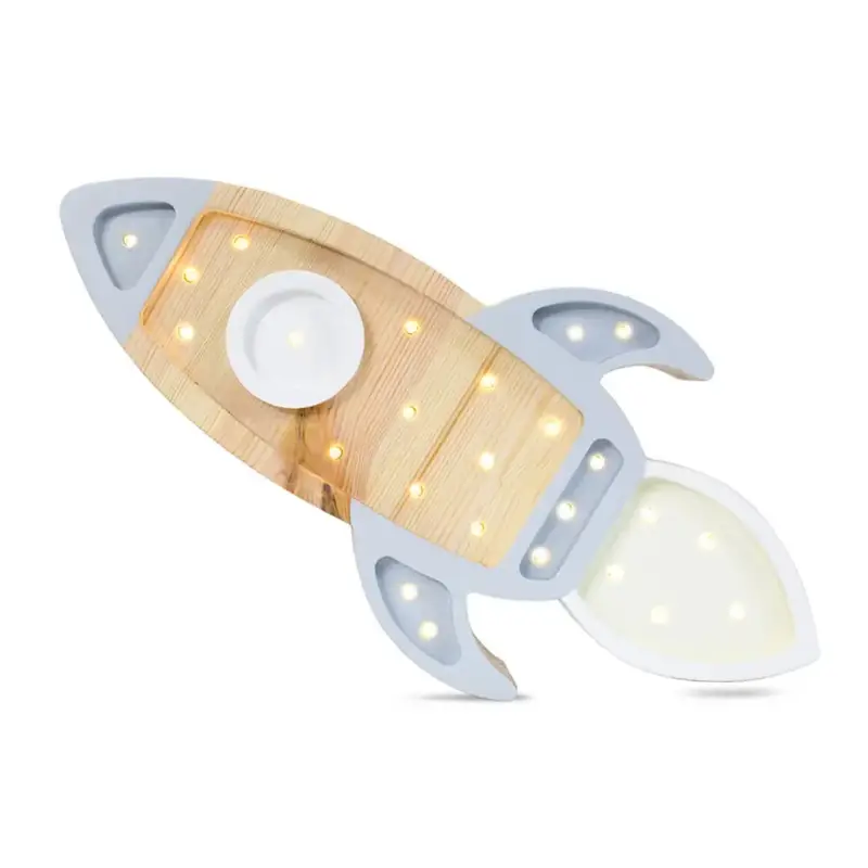 Direkt Vom Hersteller little lights Led Deko Kinderlampe Rakete grau