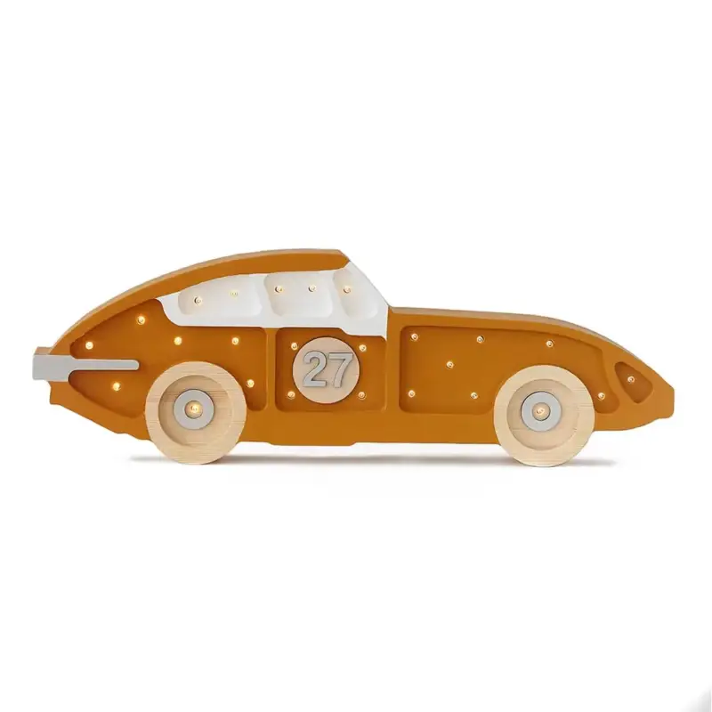 little lights Led Deko Kinderlampe Rennwagen senfgelb Rabatt