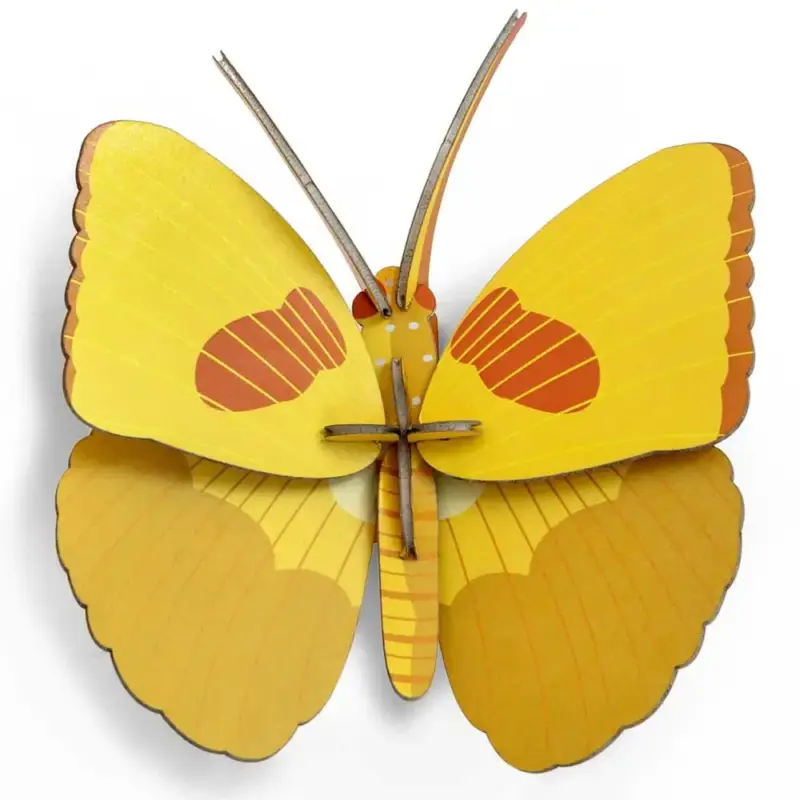 studio ROOF 3D Schmetterling gelb Pappe Garantierte Lieferung