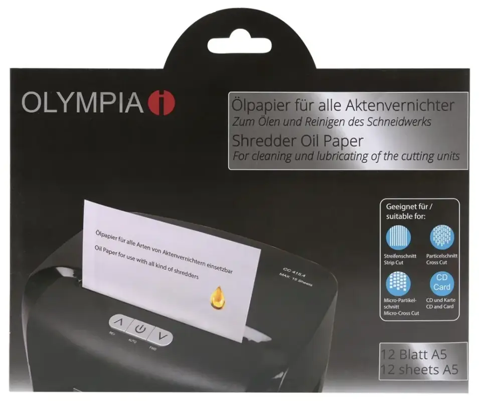 Highlight Ölpapier für Aktenvernichter