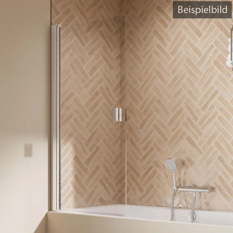Meistverkauft Breuer Elana 2.0 eckig Drehtür für Badewanne Grau getönt 80 cm - Alu Silber matt