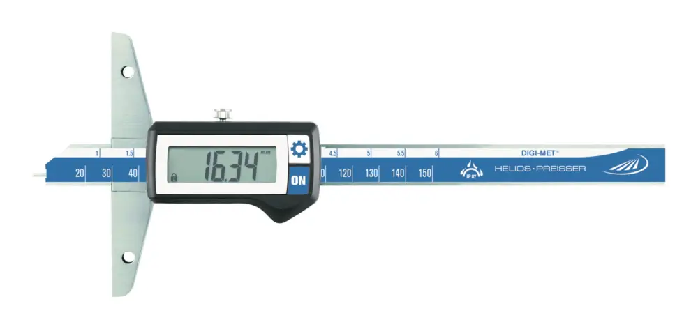 Helios Preisser Digital-Tiefenmessschieber 300 mm Bückenlänge 150 mm IP67 INOX 0,01 mm Top-Seller