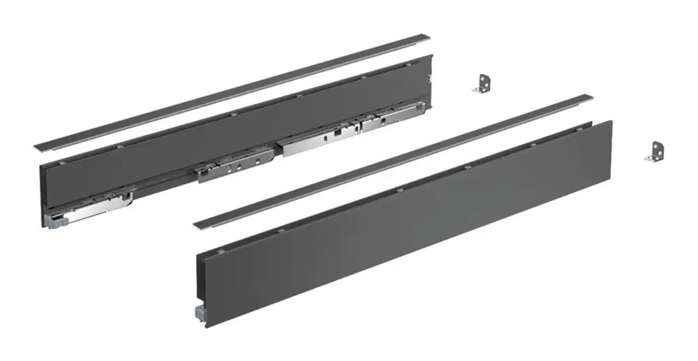 Neu Im Sortiment Hettich AvanTech YOU Set Zarge, Höhe H 77 NL400 Anthrazit