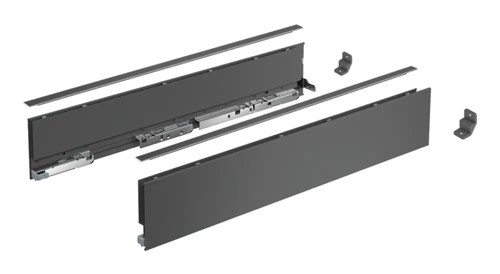 Hettich AvanTech YOU Set Zarge, Höhe H101 NL650 Anthrazit Markenprodukt