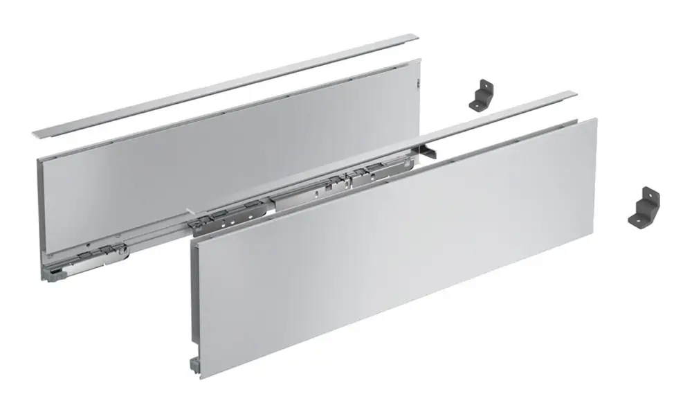 Hettich AvanTech YOU Set Zarge, Höhe H139 NL400 silber Echt