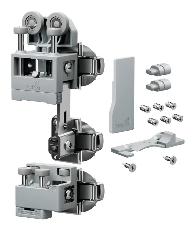 Begrenztes Angebot Hettich WingLine L, Beschlagset schwer, mit SA, rechts, grau