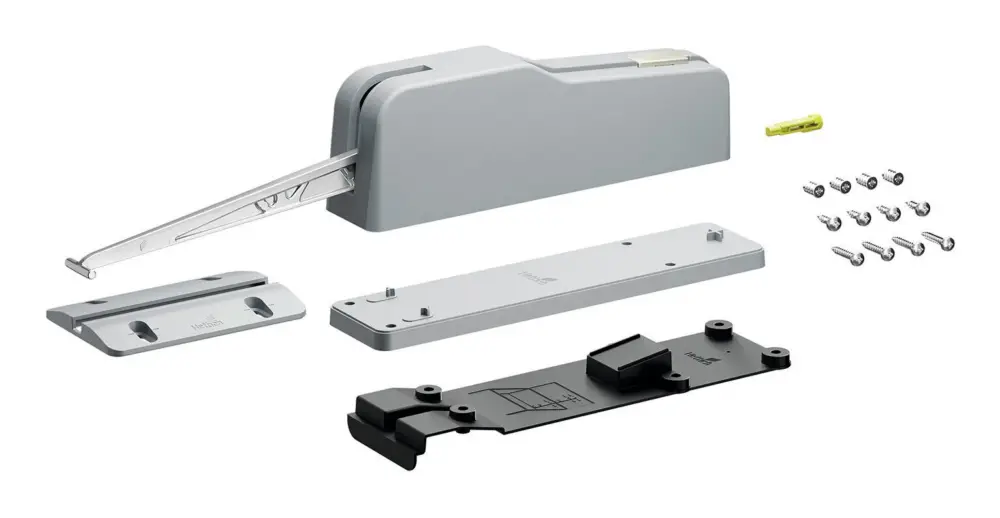 Highlight Hettich WingLine L, Set Push to move und Pull to move, schwer, grau