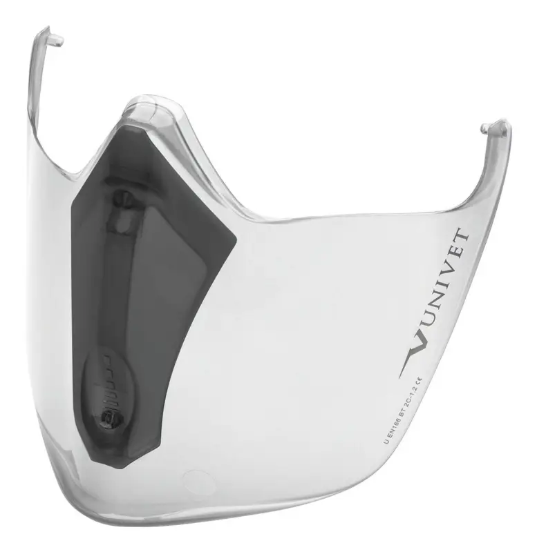 Univet Visier für Vollsichtbrille 6 x 3 schwarz Neu Im Sortiment