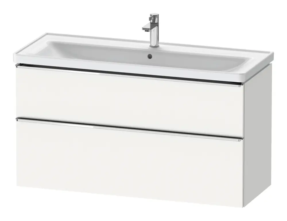 Super-Preis Duravit D-Neo Waschtischunterschrank mit 2 Auszügen Griff Chrom Hochglanz 1184 x 625 x 452 mm - Weiß Matt